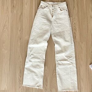 Mango High Waist Straight Jeans